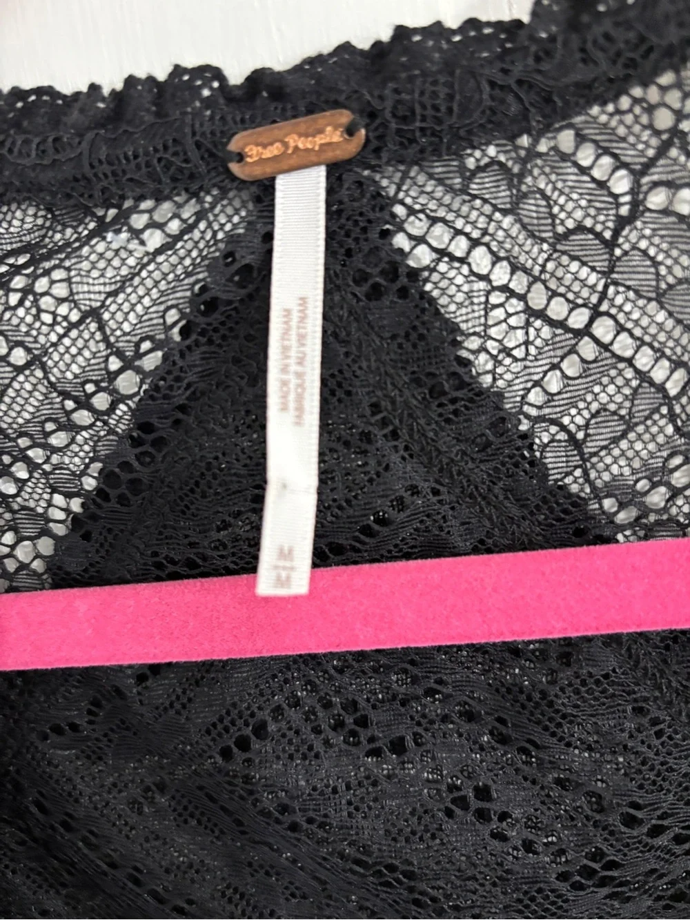 Free People Lace Corset Bell Sleeve Top - Size Medium